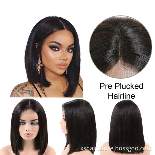 Morden Style Human 150% Hair Wave 360 Degree Closure Lace Front Full Baby Raw Vendor Black Woman Brazilian Bob Wig